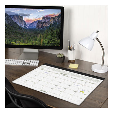 AT-A-GLANCE® Two-color Desk Pad, 22 X 17, White Sheets, Black Binding, Clear Corners, 12-month (jan To Dec): 2022 freeshipping - TVN Wholesale